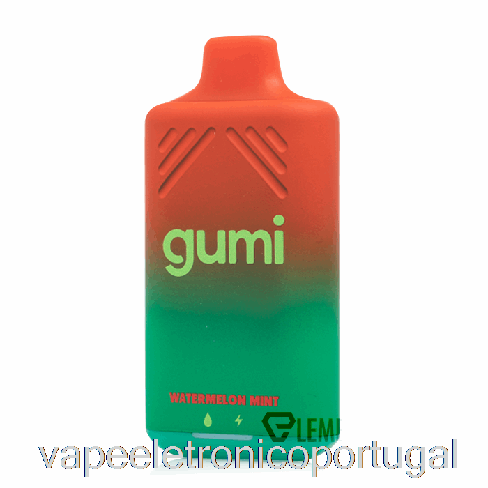 Vape Eletrônico Gumi Bar 8000 Descartável Melancia Menta
